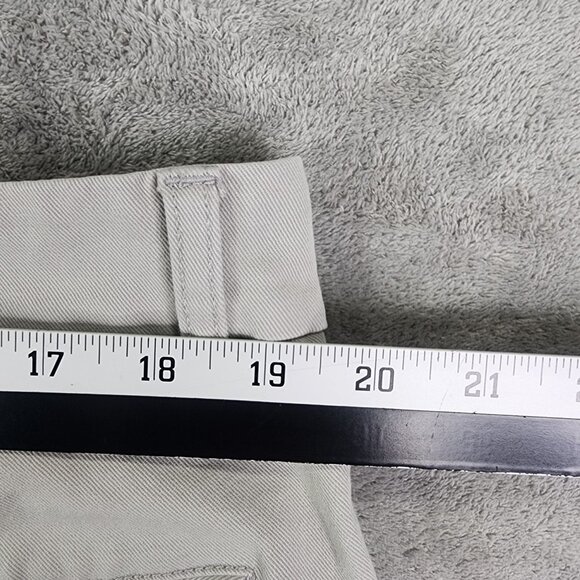 Mens Gray Chaps Stretch Chino Shorts 9" Inseam Cotton Elastane Blend Size 38 - Picture 8 of 10